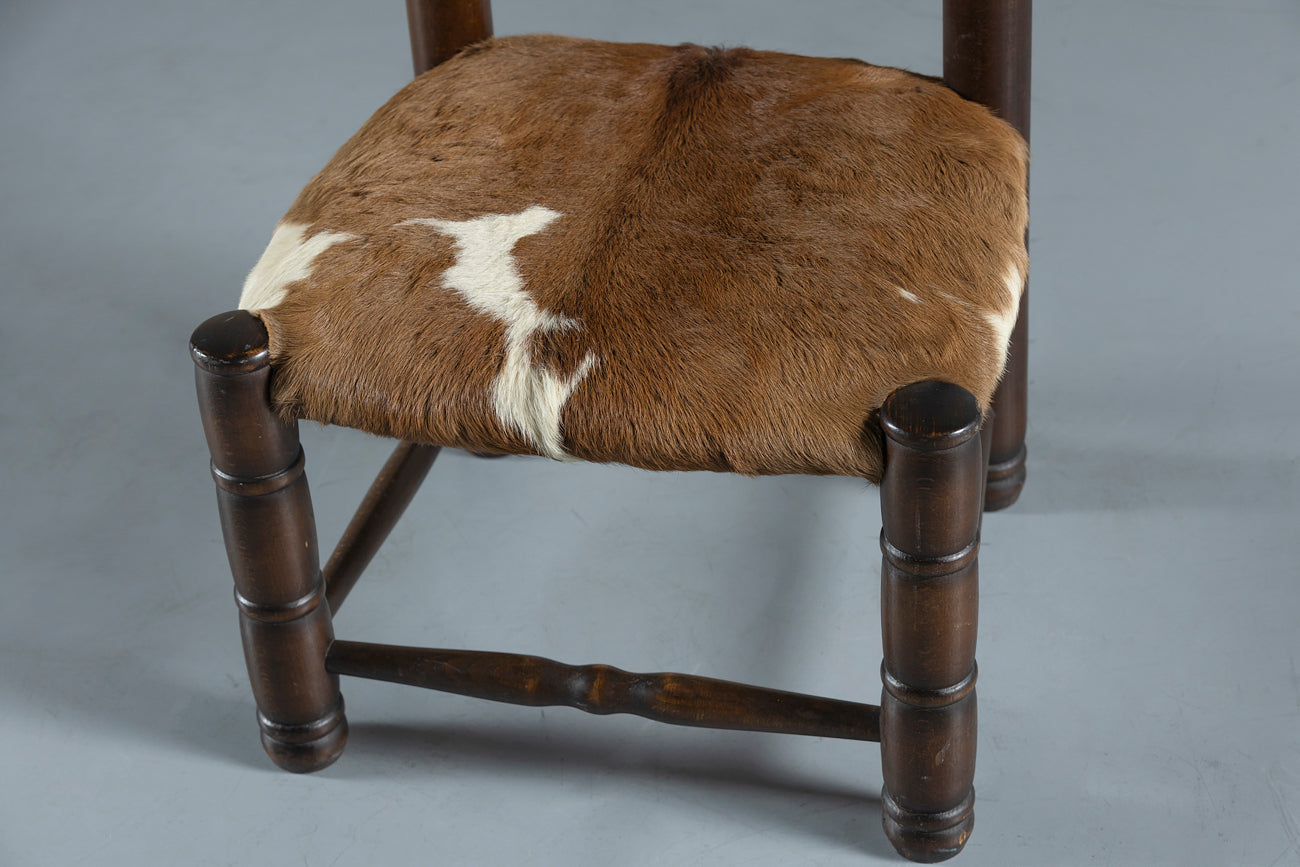 Throne Chair With Pony Leather Seat, Germany, 1960'