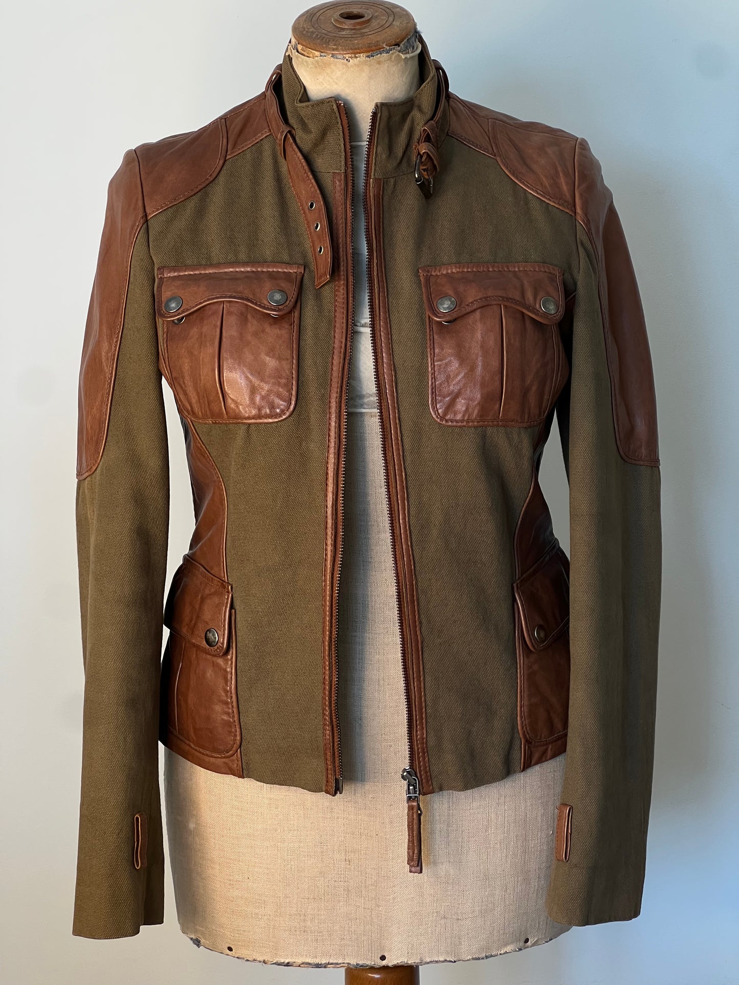 Canvas Leather Jacket
