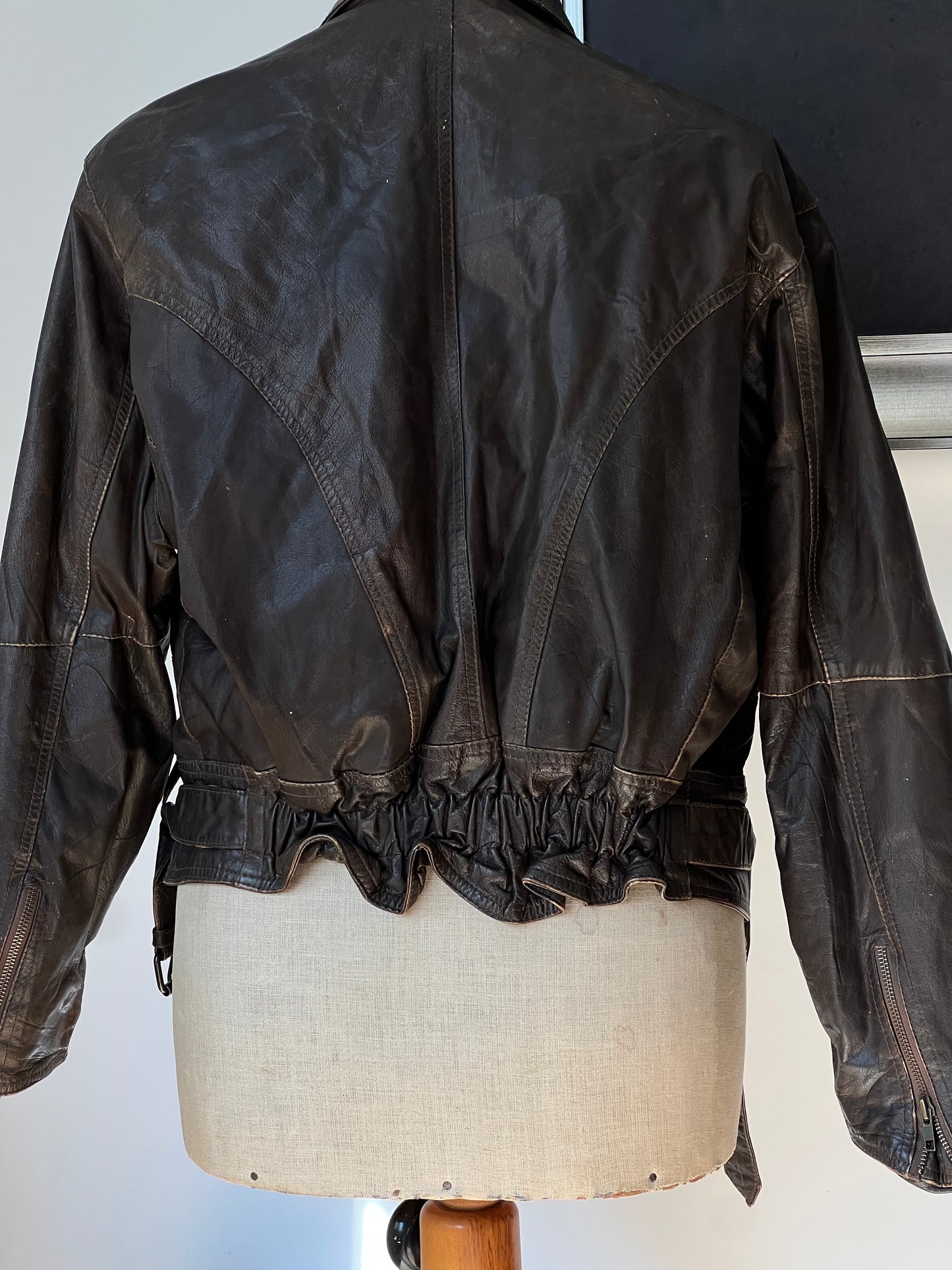 Brown Biker Leather Jacket