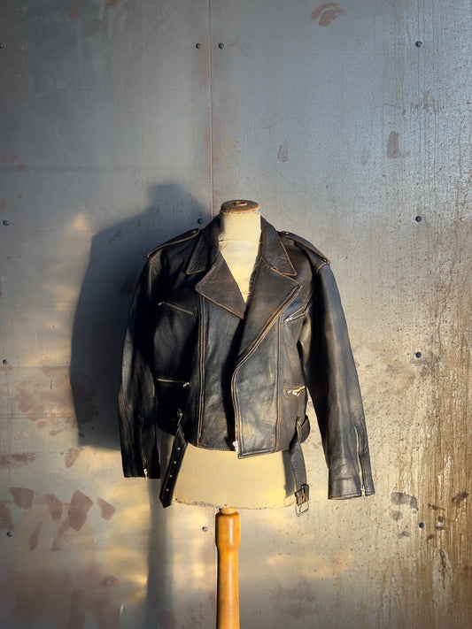 Washed Women's Leather Jacket