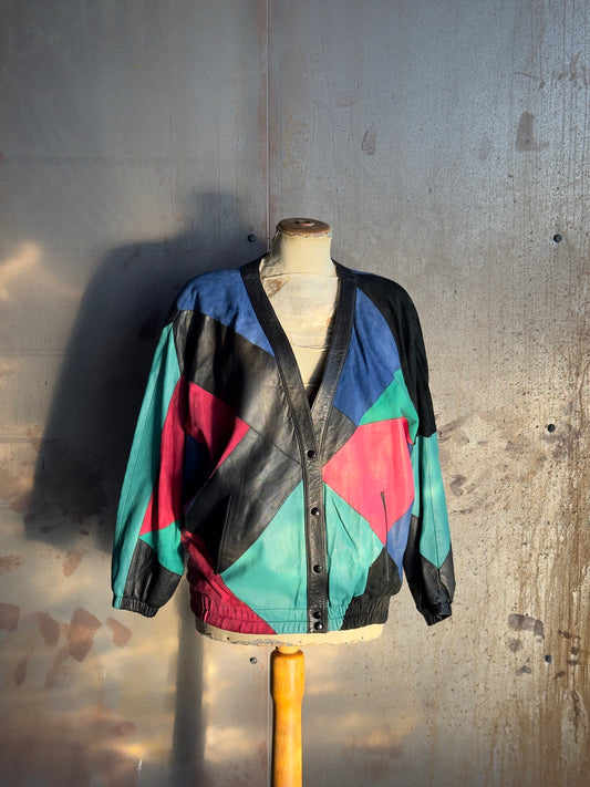 80's Women's Suede x Leather Jacket