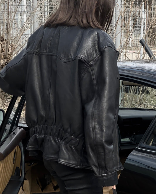 70's Women Leather Jacket