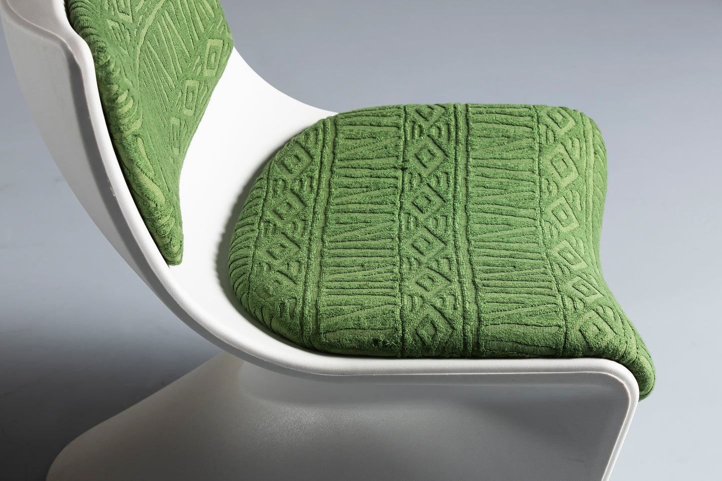 material of white and green space design chair