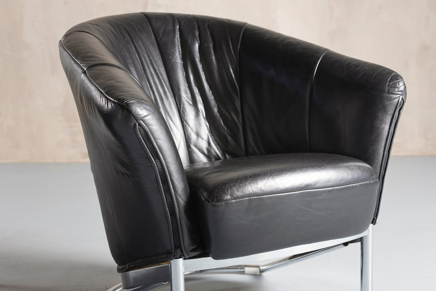 Classic black leather chair
