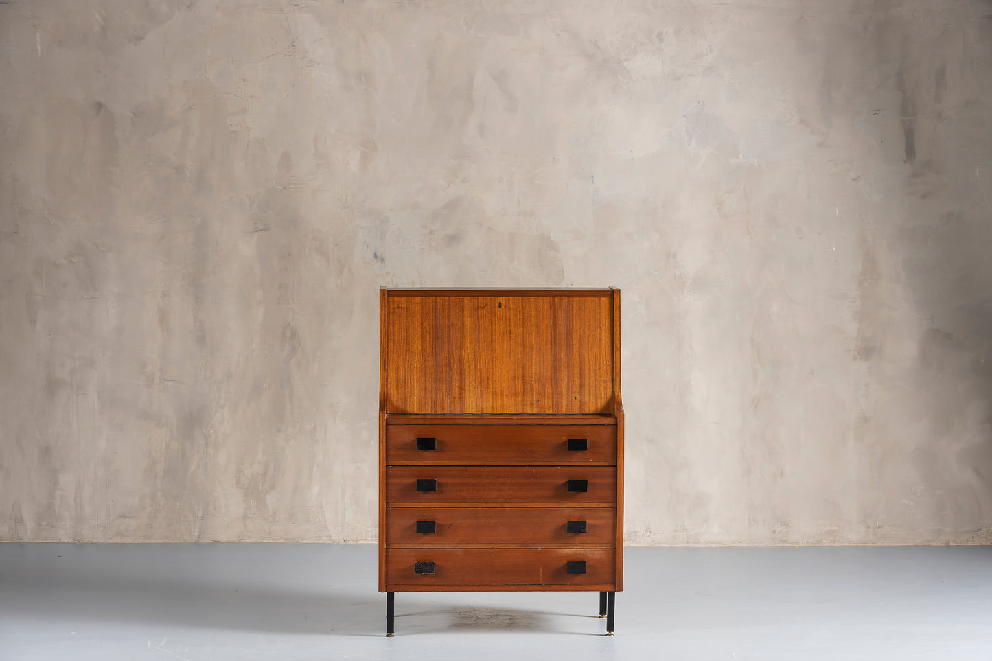 teak secretaire from the front