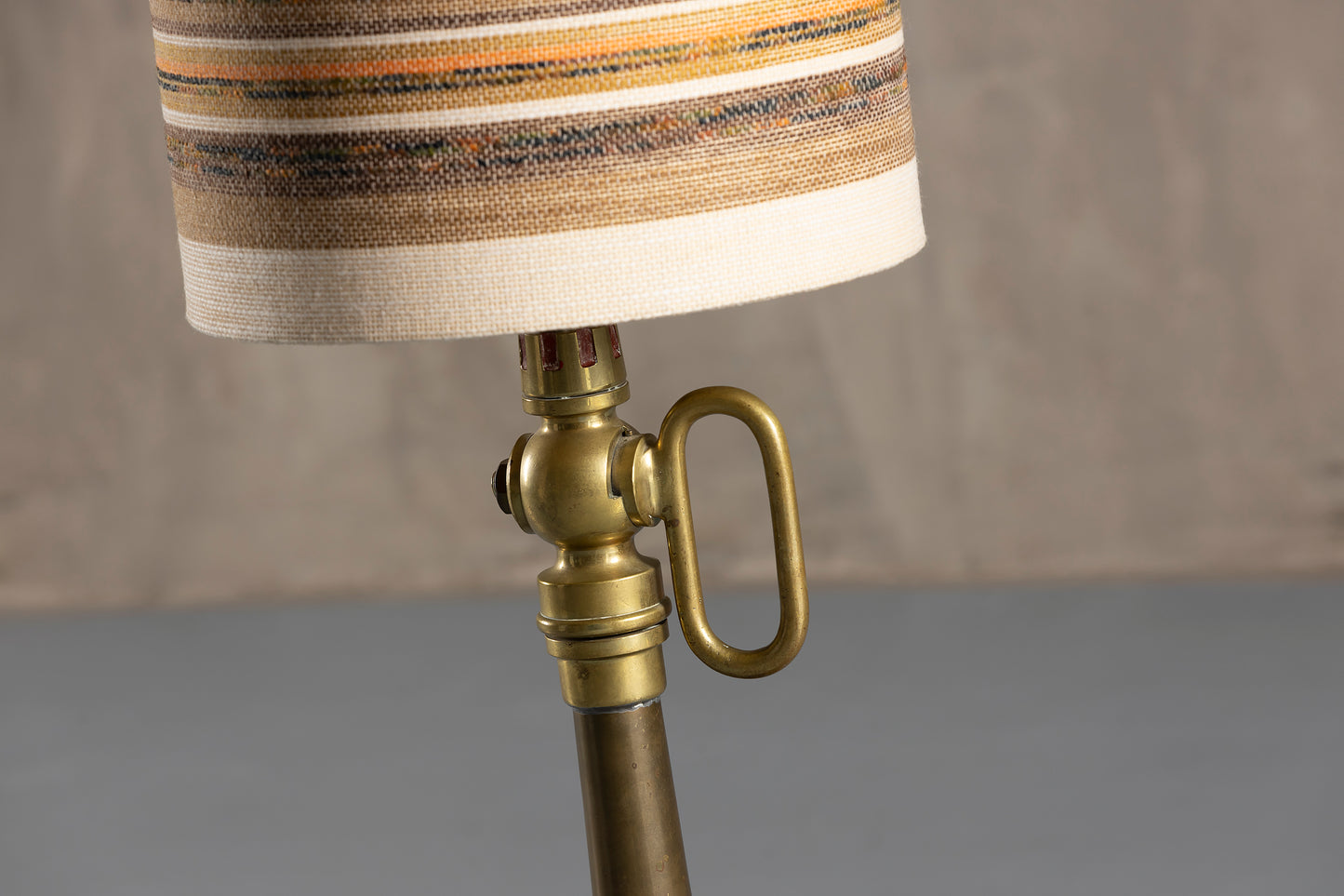 vintage brass and wood floor lamp handle