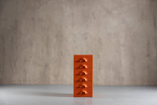 orange dresser