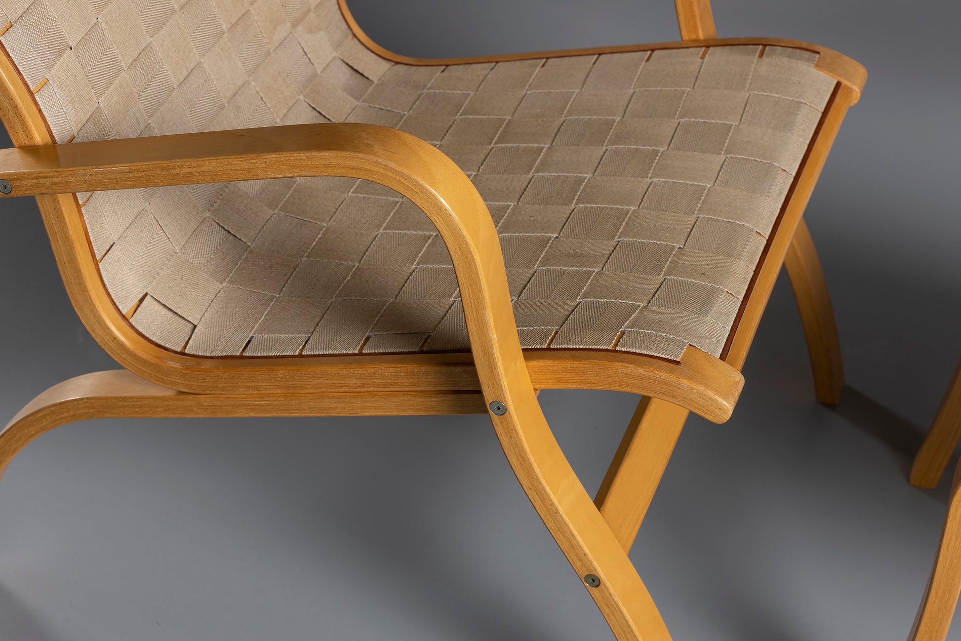 Armrest of a retro wooden chair