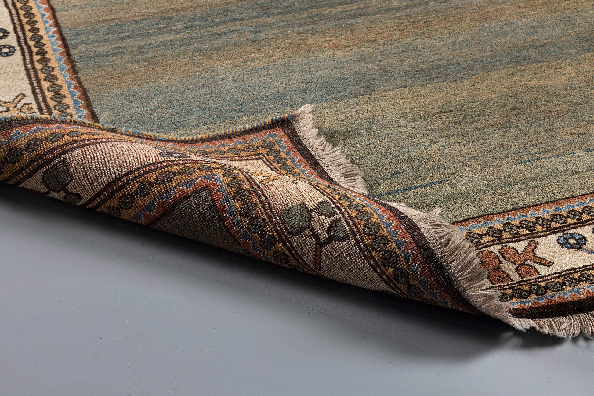 oriental rug folded corner