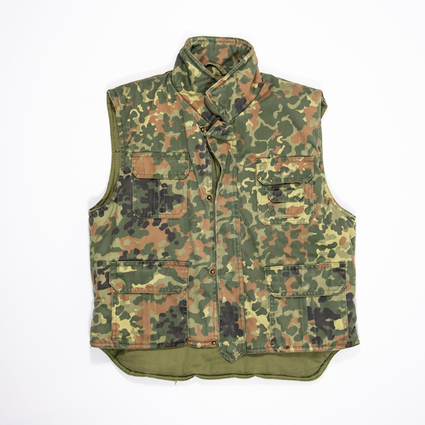 Green camouflage women army vest