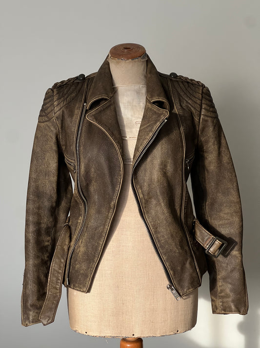 beautiful brown woman’s leather jacket