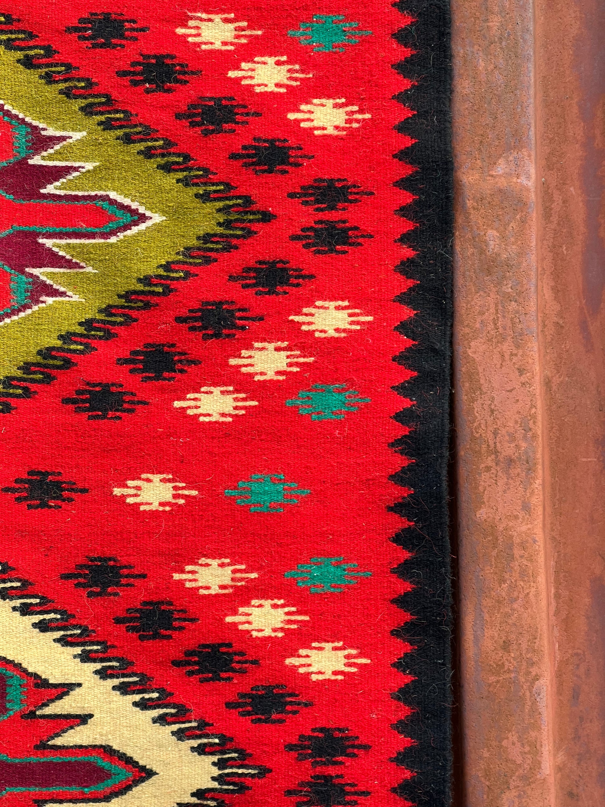 detail of red vintage carpet